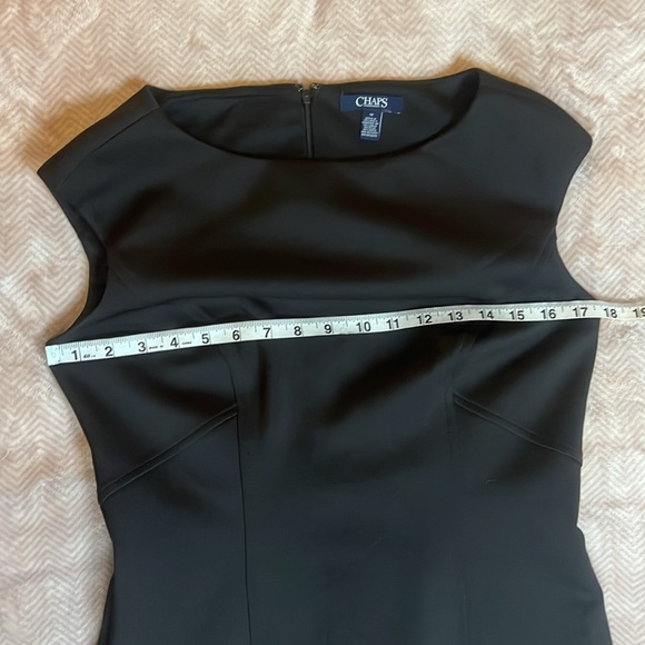 🌟HOST PICK🌟 Chaps black stretch dress with faux leather accents - Picture 4 of 12